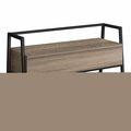 Daphnes Dinnette 42 x 16 x 23 in. Bench - Dark Taupe Storage - Black Metal DA3061483